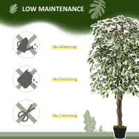 Outsunny Artificial Plant in Pot, Fake Plant for Home Indoor Decor, 160cm, Green(m-5)