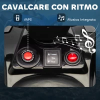 AIYAPLAY Quad Elettrico per Bambini ATV con Batteria Ricaricabile 6V, Fari LED e Musica, Età 3-6 Anni, Blu(m-6)