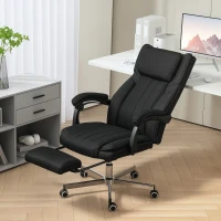 Vinsetto Chaise de bureau siège pivotant dossier inclinable hauteur réglable 65 x 61 x 105-113 cm noir(m-10)