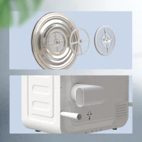 HOMCOM 4 kg Wäschetrockner, kompaktes Design, 5 Modi, Timer, Weiß+Schwarz(m-9)