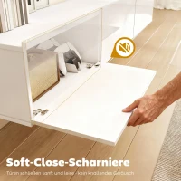 HOMCOM Schwebender TV-Schrank, Wandmontage, 3 Schubladen, viel Stauraum, 180 cm, Spanplatte, Weiß(m-7)