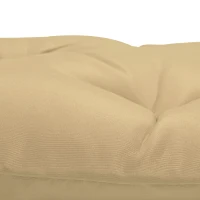 Outsunny 2-Piece Seat Cushions, 98 x 50 cm Chair Cushions with Tie Straps, Fabric Cover, 8cm Thick Khaki(m-4)