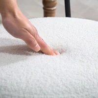 HOMCOM Conjunto de 2 Cadeiras de Sala de Jantar Boho com Encosto em Rattan para Sala Sala de Jantar Quarto Branco(m-5)