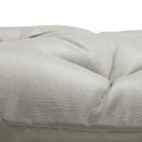 Outsunny Lot de 2 coussins, 98 x 50 cm coussins de chaise avec liens, housse en tissu, 8cm d'épaisseur Gris clair(m-4)