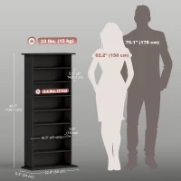 HOMCOM 360 CD Storage Unit - Black(m-3)