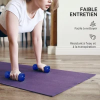 Conjunto de halteres total 10 kg - Colaboração Aosom.fr x FFHandball - pares de 0,5/1/1,5/2 kg com mala metal PU(m-4)