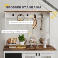 PawHut Hundebox mit Aufbewahrungsregal für Spielzeug, Haken für Leinen, Schreibtafel, Radiergummi, für große Hunde, Weiß(m-5)