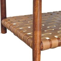 Solid Mango Wood Regency Woven Console Table with 4 Drawers, Desk for Display and Easy Organisation, 55L x 85W x 45H cm, Brown(m-5)