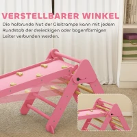 AIYAPLAY Klettergerüst Indoor, 7 in 1 klappbar Kletterdreieck mit Rutsche, Kletterbogen(m-6)