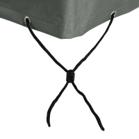 Outsunny 600D Oxford Patio Garden Furniture Dining Table Chair Set Cover - Waterproof and Anti-UV Water Protector, 275L x 205W x 90H cm, Grey(m-9)