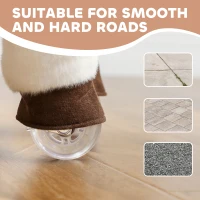 AIYAPLAY Koń do jazdy dla dzieci, materiałowe pokrycie, stabilna rama, łagodne kółka, konik na biegunach, 3-5 lat, Brązowy(m-8)