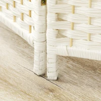 HOMCOM Biombo Interior em Madeira 3 Painéis Divisória de Ambiente Dobrável para Sala Quarto 135x180 cm Branco(m-5)