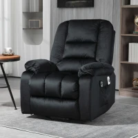 HOMCOM Fauteuil releveur électrique fauteuil de relaxation inclinable 8 points de massage vibrants 85 x 94 x 107 cm noir(m-10)