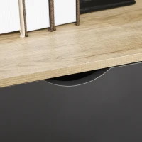 HOMCOM Estante Prateleira Móvel de Arrumação Armário 6 Prateleiras 80x35x180 cm Madeira Natural e Cinza(m-4)