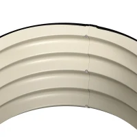 Outsunny Set of 2 Raised Garden Bed, Metal Planter Box with Safety Edging, Easy-to-assemble Stock Tank, Cream White(m-8)