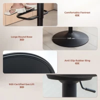 HOMCOM Set of Two Relaxed Tub Bar Stools - Orange(m-7)