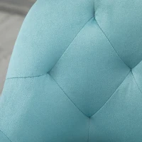 HOMCOM Conjunto de 2 Banquetas de Bar Cadeiras Altas Capitonadas com Apoio para os Pés Apoios de Braço 52,5x51,5x102 cm Azul(m-4)