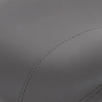 HOMCOM Rolstoel met zadelformaat zitting, in hoogte verstelbaar, 360° draaibaar, Kunstleer, donkergrijs, 53 x 52 x 49-61 cm(m-7)