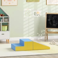 HOMCOM Conjunto de 2 Blocos de Espuma para Crianças 2 Blocos Gigantes de Espuma 50x50x25 cm Multicolorido(m-6)