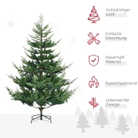 HOMCOM Künstlicher Weihnachtsbaum 180 cm Kieferbaum künstlich mit 795 Spitzen, klappbar Füße Stahlrahmen(m-4)