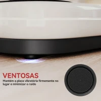 SPORTNOW Plataforma Vibratória 50 Velocidades 3 Programas com Ecrã LED com Controlo Remoto Bandas Elásticas 52x34x14 cm Preto e Branco(m-7)