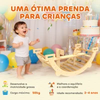 AIYAPLAY Arco de Escalada de Madeira e Baloiço Montessori Brinquedo Educativo Interior para Crianças 110x52 cm Madeira(m-7)