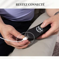 HOMCOM Fauteuil releveur électrique, fauteuil relax électrique avec fonction massage et chauffage, 89 x 94,5 x 103 cm, gris(m-7)