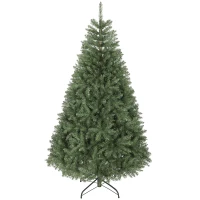 HOMCOM Sapin de Noël artificiel 180 cm, arbre de Noël réaliste avec 1687 pointes de branche articulée, support en métal, vert(m-1)