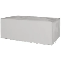 Outsunny Funda protectora para muebles de jardín resistente al invierno, impermeable, anti-UV, lona 600D Oxford, 210 x 140 x 80 cm, Gris(m-7)