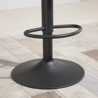 HOMCOM Conjunto de 2 Bancos de Bar Vintage Reguláveis Giratórios com Apoio para os Pés Altura Ajustável 85-106 cm Laranja(m-4)