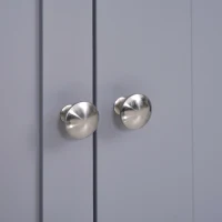 Kleankin Móvel de Banheiro Sobre Pés Armário de Banheiro 2 Portas 2 Gavetas 60x30x75 cm Cinza e Branco(m-5)