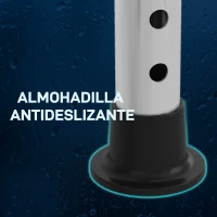 HOMCOM Taburete de Ducha Silla Ducha Personas Mayores con Altura Regulable de Aluminio Antideslizante Carga 135 kg Negro(m-6)