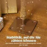 HOMCOM 3er-Set schneebedeckte künstliche Tannenbäume, 3 Größen, Metallständer, flammenhemmend, Kunststoff, Grün+Weiß(m-7)