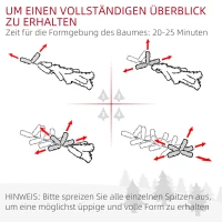 HOMCOM Künstlicher Weihnachtsbaum, schlank, Tannenzapfen, flammenhemmend, 46 x 165 cm, Grün(m-5)