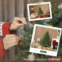 HOMCOM Künstlicher Weihnachtsbaum, 150 cm, klappbare Äste, Metallständer, vielseitig, Grün(m-7)