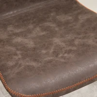 HOMCOM Conjunto de 2 Bancos de Bar Vintage Reguláveis Giratórios com Apoio para os Pés Altura Ajustável 85-106 cm Laranja(m-5)