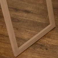 HOMCOM Espelho Retangular de Pé Espelho de Chão para Closet Sala de Estar Casa de Banho Corredor 40x35x147 cm Natural(m-5)