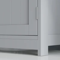 kleankin Meuble salle de bain sous lavabo - meuble sous-vasque - placard 2 portes avec étagère 60L x 30l x 60H cm - en bois Gris(m-9)