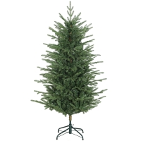 HOMCOM Árbol de Navidad Artificial 150 cm con 1186 Ramas y Soporte Metálico Plegable Fácil Montaje para Salón Interior Verde