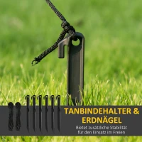 HOMCOM Aufblasbares Rentier, 1,8 m, LED-Lichter, Zubehör, automatisches Aufblasen, Gelb(m-7)