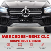 AIYAPLAY Voiture électrique enfants, véhicule électrique 12V, télécommande 2,4G, 3 vitesses, démarrage lent, 105x68x50cm, noir(m-4)