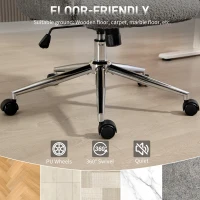 HOMCOM Office Chair with Adjustable Headrest, Spring Pack, Curved Line, Boucle Fabric - Charcoal Grey(m-8)