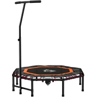 HOMCOM Fitness Trampoline, Bouncer with Adjustable Handle, Max Load 150 kg(m-11)