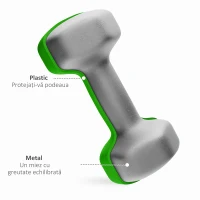 SPORTNOW Set Gantere cu Suport, 3 Perechi de Greutăți de 2 x 3 kg, 2 x 4 kg, 2 x 5 kg, Multicolor(m-6)