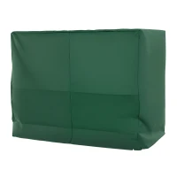 Outsunny 3-Seat Outdoor Garden Swing Chair Protective Cover Water UV Resistant, 240L x 133Wcm, Green(m-10)
