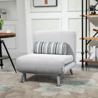 HOMCOM Futon Sofa Bed 1 Person Sleeper Foldable Portable Pillow Lounge Couch Furniture(m-2)