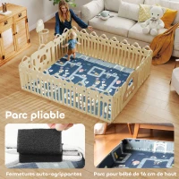 AIYAPLAY Tapis de jeu pour bébé pliable et réversible, tapis de sol en mousse épais, 202 x 180,5 x 1 cm, multicolore(m-4)