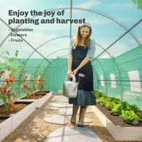 Outsunny 6 x 3 x 2m Walk-in Outdoor Garden Greenhouse Polytunnel with Door and Windows(m-7)