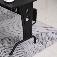 HOMCOM Birou pentru Computer in forma de L cu Suport pentru Tastatura Suport pentru CPU negru(m-9)