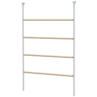 PawHut Trespolo per Galline a 4 Livelli per 4-6 Polli in Legno e Acciaio Zincato, Colore Legno(m-10)